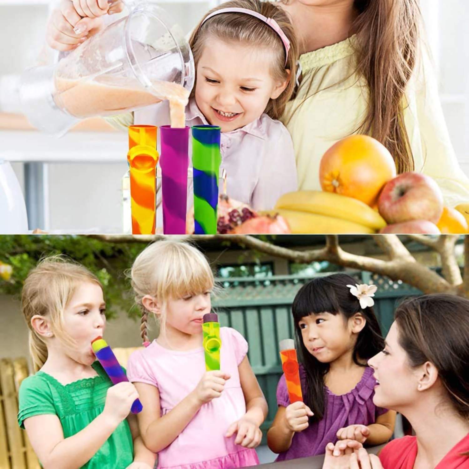 Bangp paletas de silicona colores mixtos para meriendas divertidas
