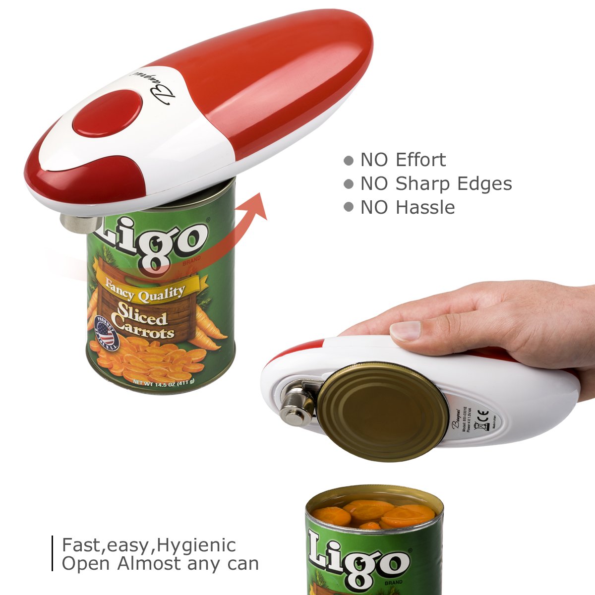 Bangrui mango ergonómico ofrece agarre cómodo y seguro