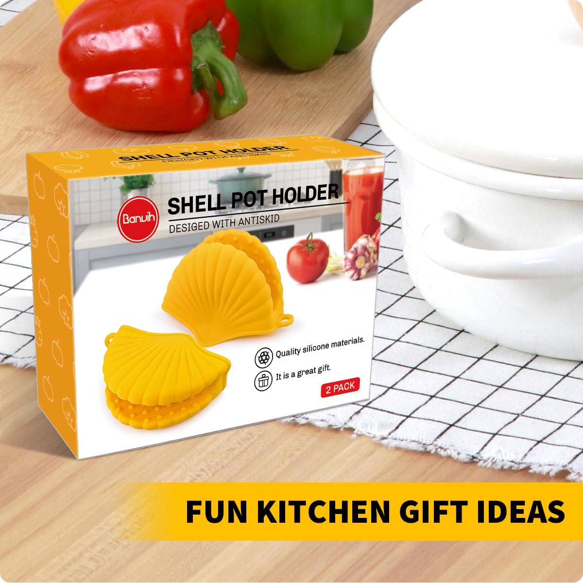 Banvih accesorios cocina concha silicona añade estilo y funcionalidad a tu bancada.