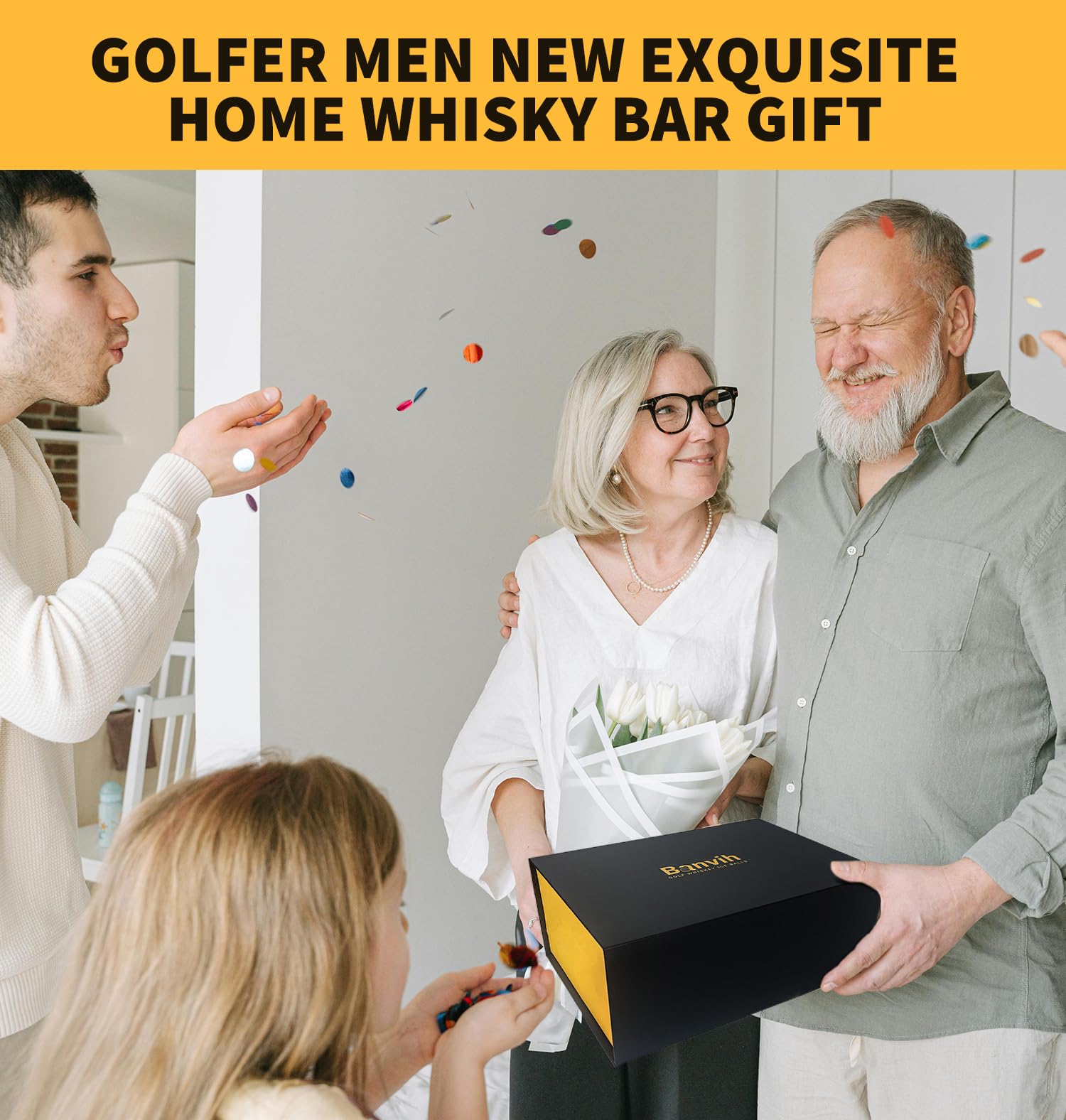 Banvih set regalo golf y whisky, opción ideal para entusiastas.