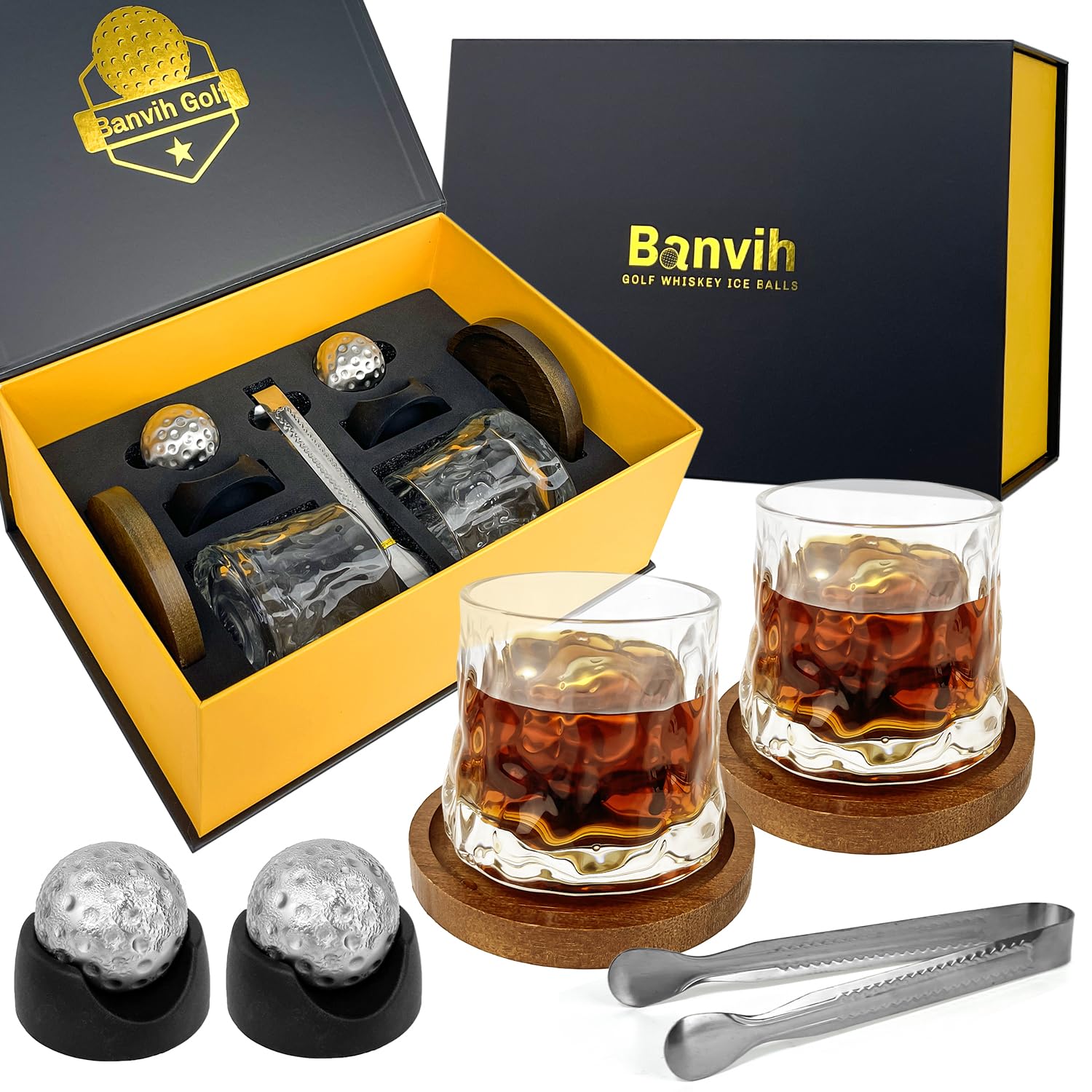 Banvih piedras para whisky de golf, enfriamiento sin dilución.