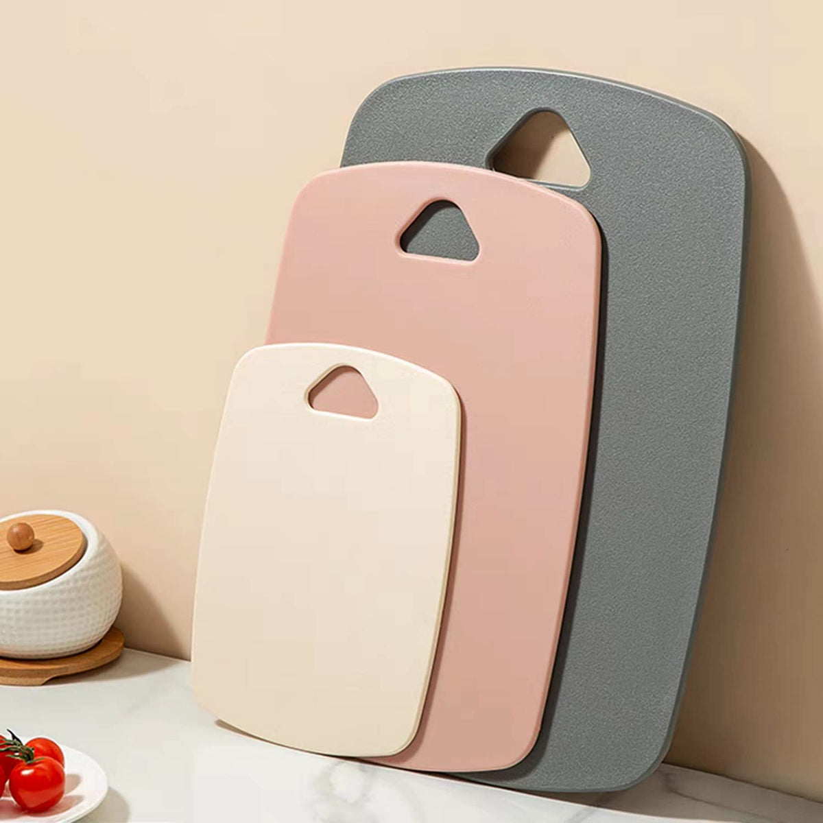 BanYakong tablas de corte rosa, juego de 3, organizan la cocina con cortes eficientes.