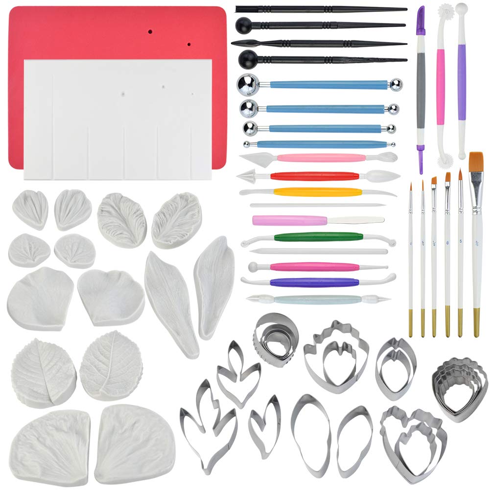 Baotongle set de cortadores de flores para fondant, ideal para decoraciones duraderas