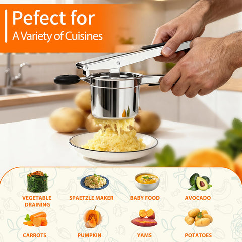 BAPOTH ricer para puré y verduras, útil en cocina diaria.