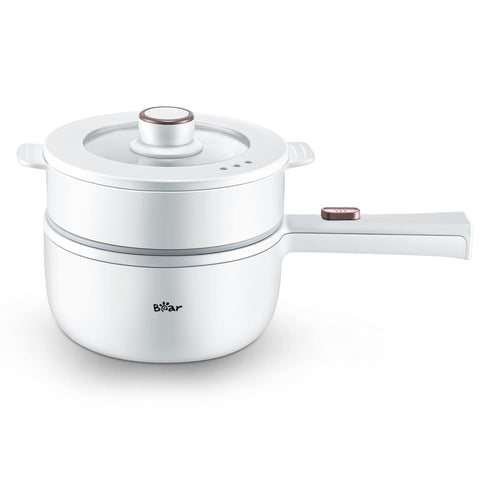 Bar Bear olla eléctrica 1,6 L con vaporera para cocinar al vapor.