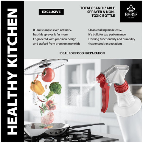 Bar5F atomizador ergonómico para mano: agarre cómodo durante cocción