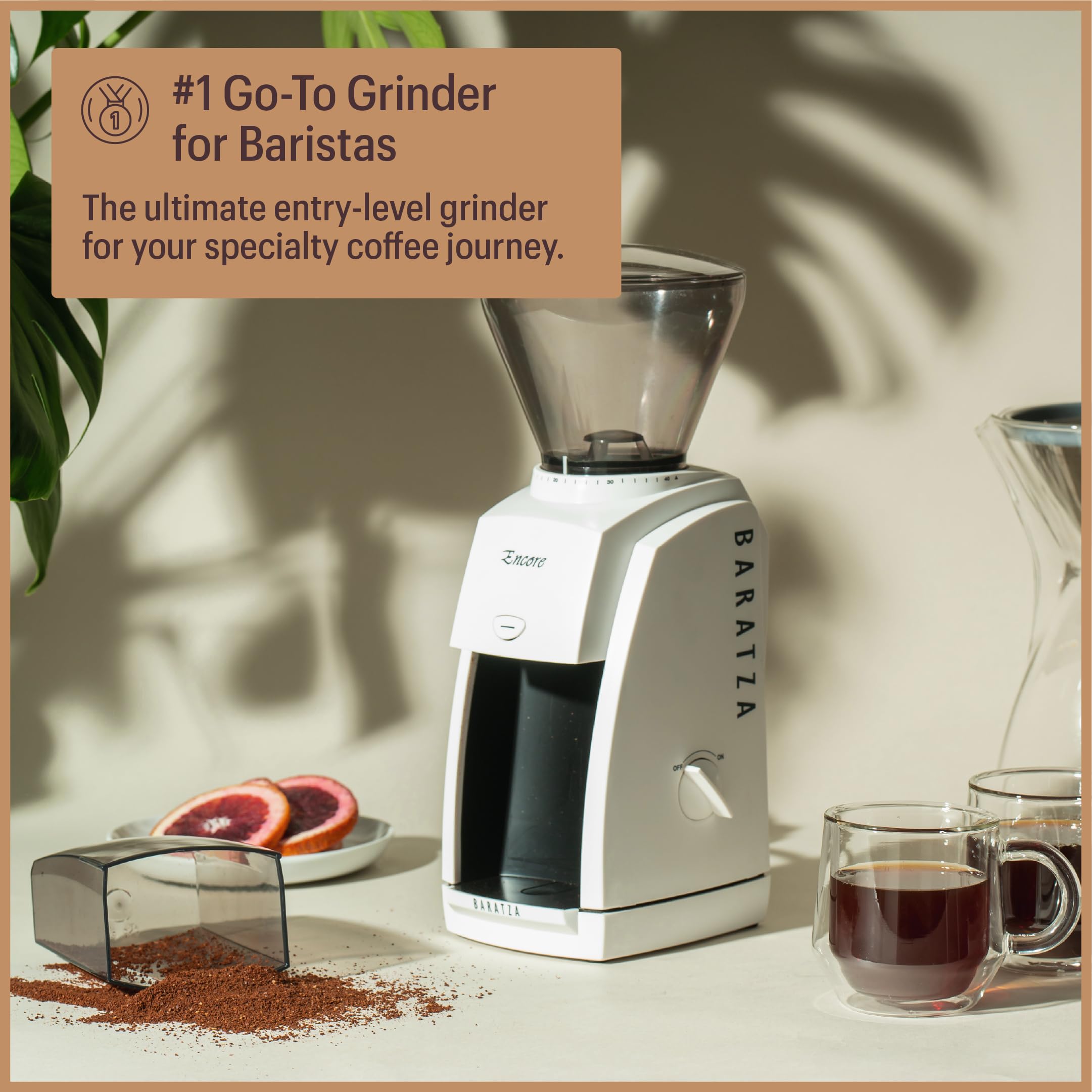 Baratza Encore ajuste de molienda amplio para espresso y filtrado.