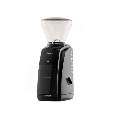 Baratza Encore molinillo de café visto de frente, compacto y listo para uso diario.