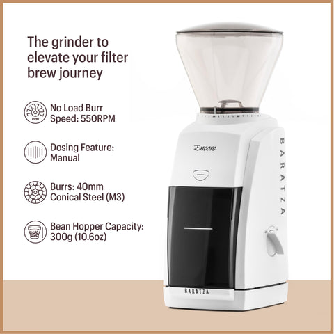 Baratza Encore muelas cónicas de 40 mm, para molienda precisa.