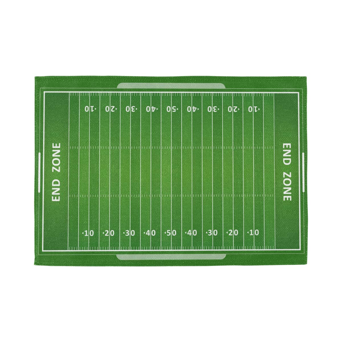 Mantel Bardic lavable con campo de fútbol americano, ideal para cenas temáticas y fáciles de limpiar