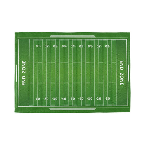 Mantel Bardic lavable con campo de fútbol americano, ideal para cenas temáticas y fáciles de limpiar