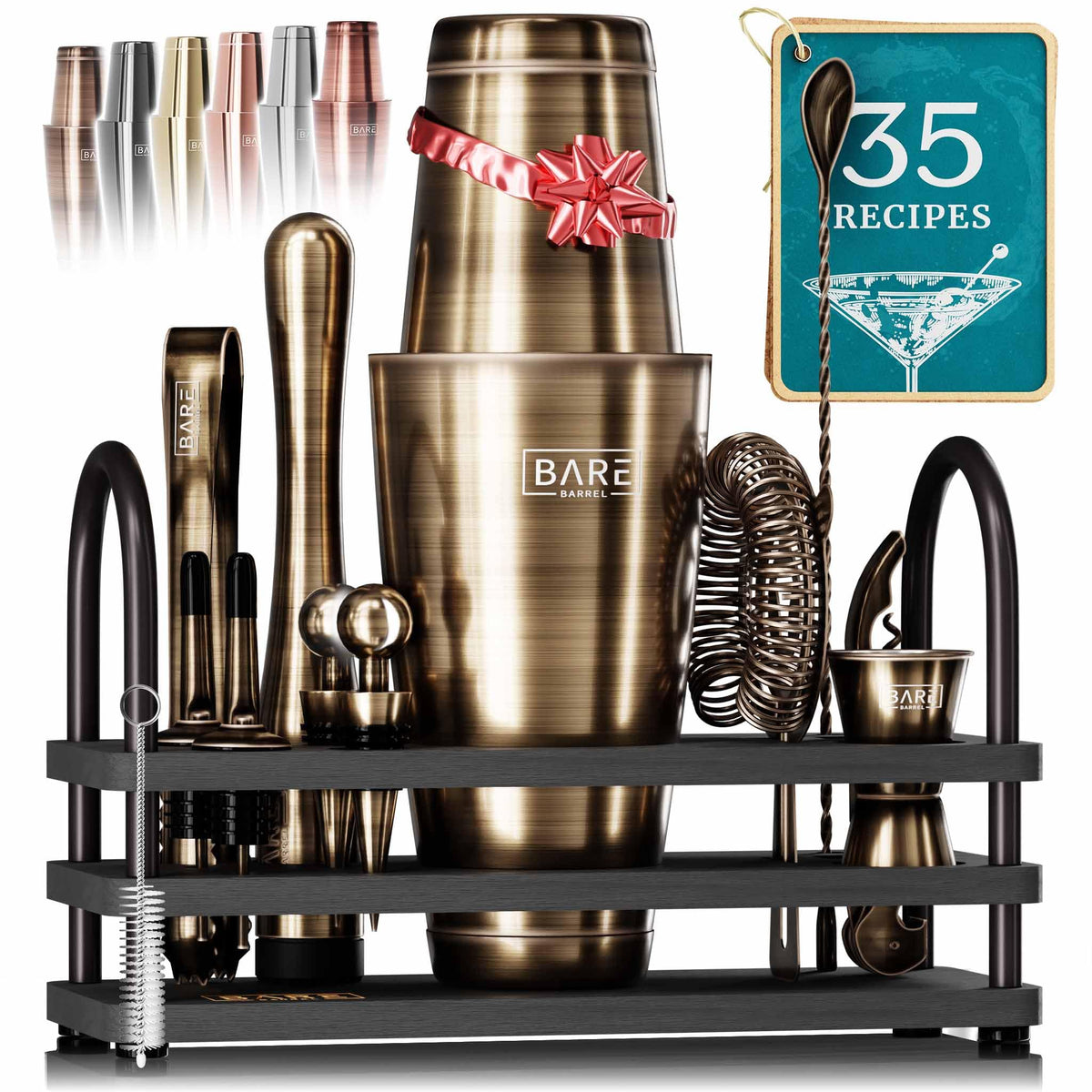 Bare Barrel kit de coctelería 14 piezas para preparar cocteles en casa