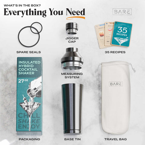Bare Barrel acero inoxidable duradero para uso diario en coctelería.
