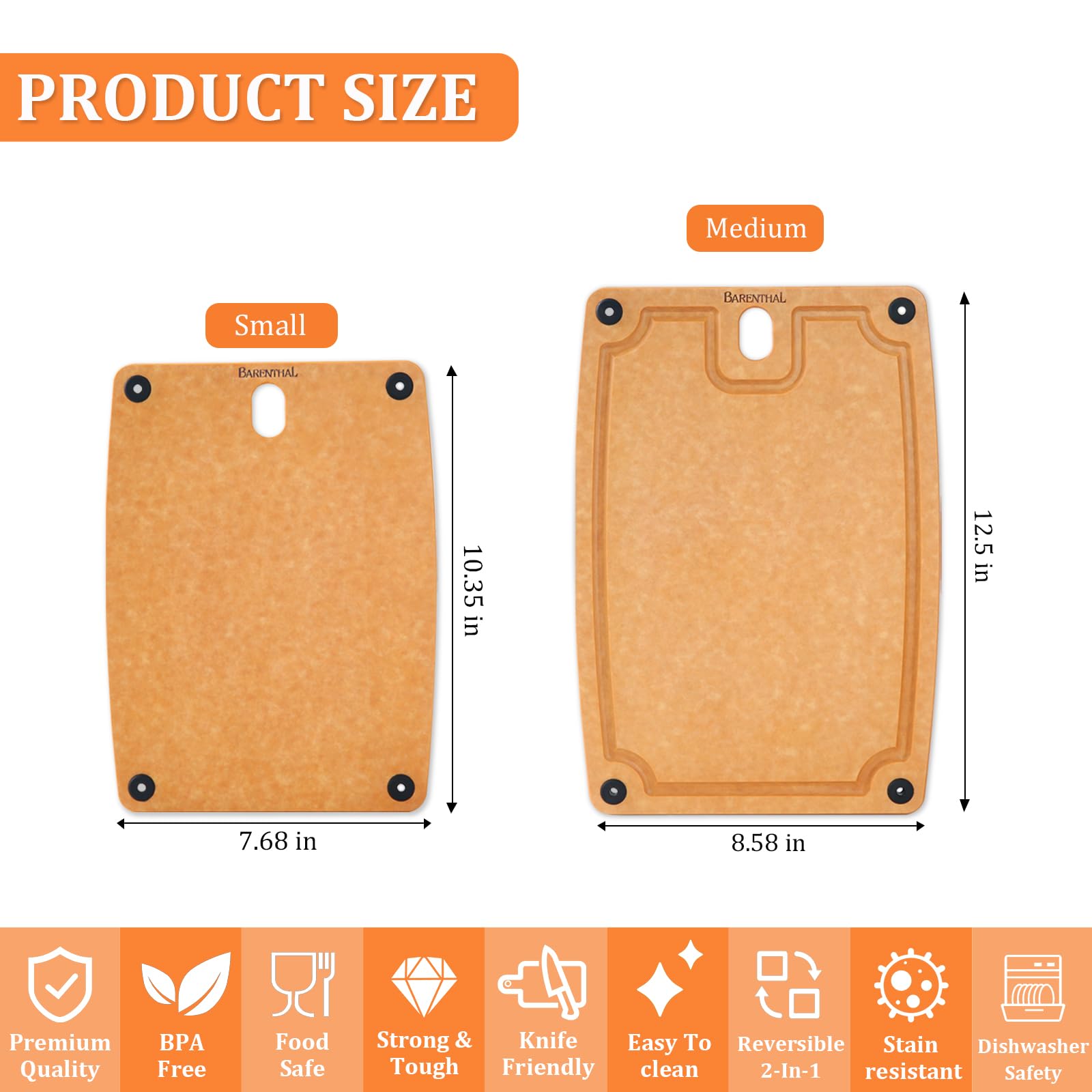 Barenthal tabla mediana de 12,5 x 8,5 pulgadas para mayor flexibilidad.