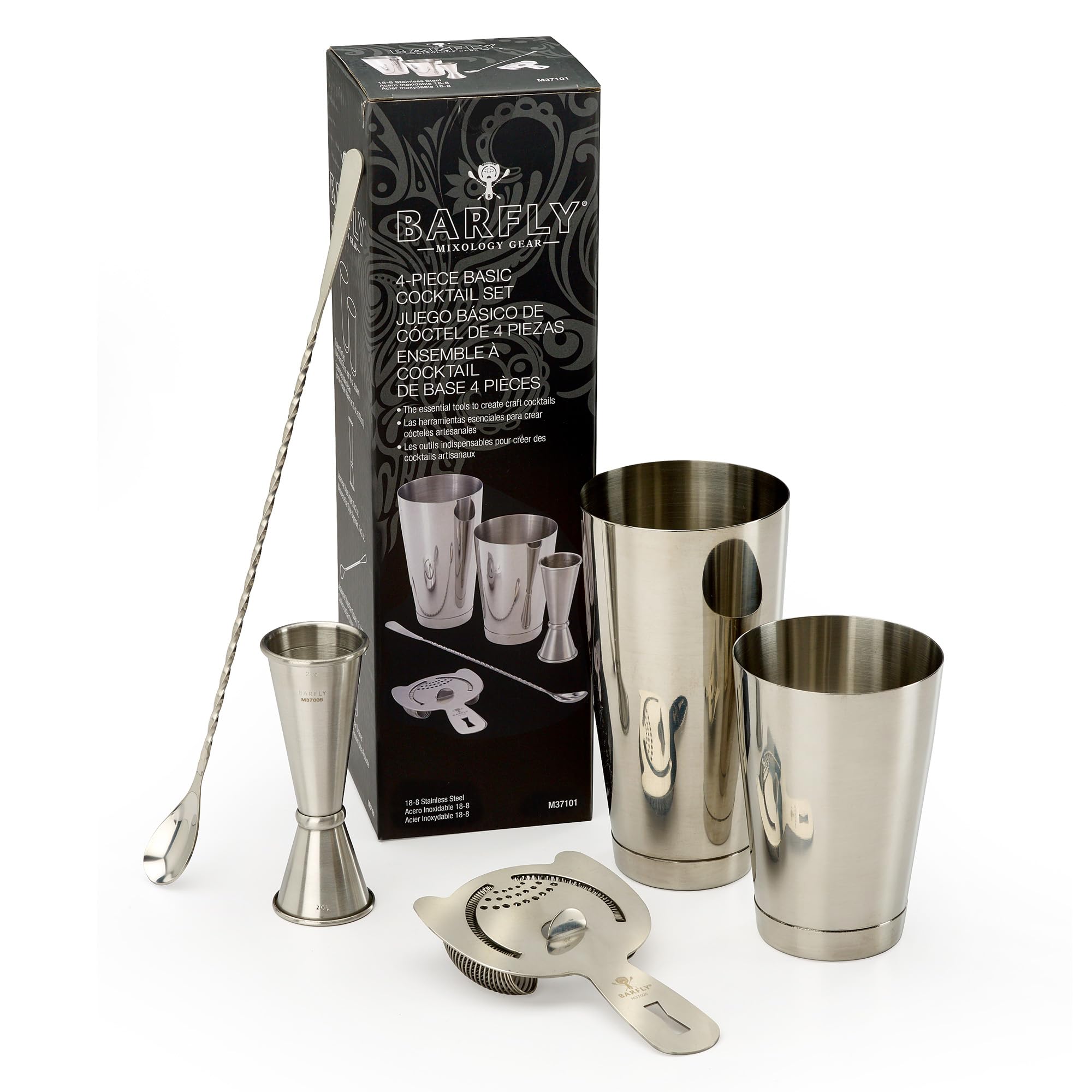 Barfly M37101: conjunto de herramientas de coctelería para uso profesional y doméstico