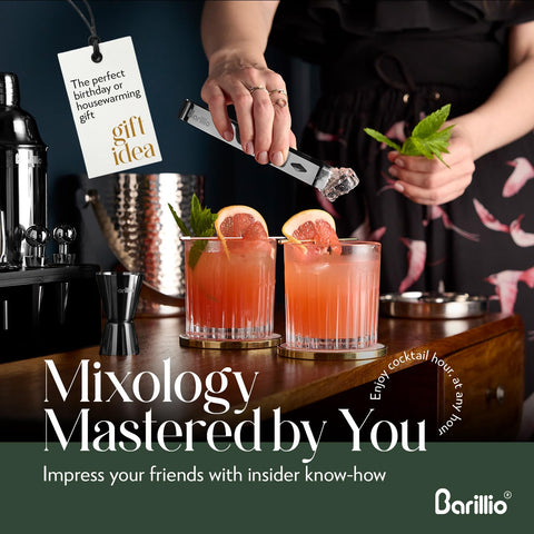 Barillio coctelera acero inoxidable, mezcla precisa para tus cocteles en casa.