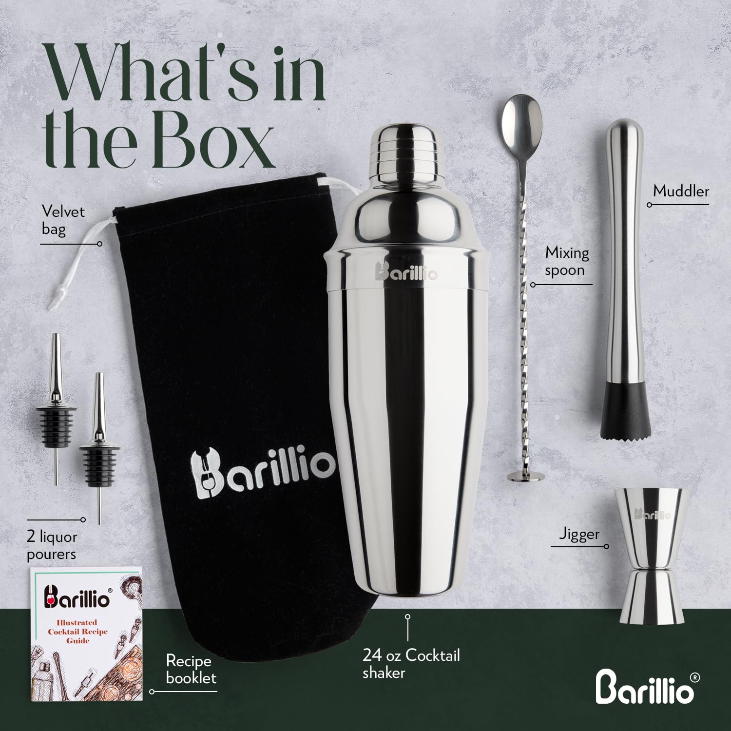 Barillio cuchara espiral para mezclar sin goteos y con textura uniforme.