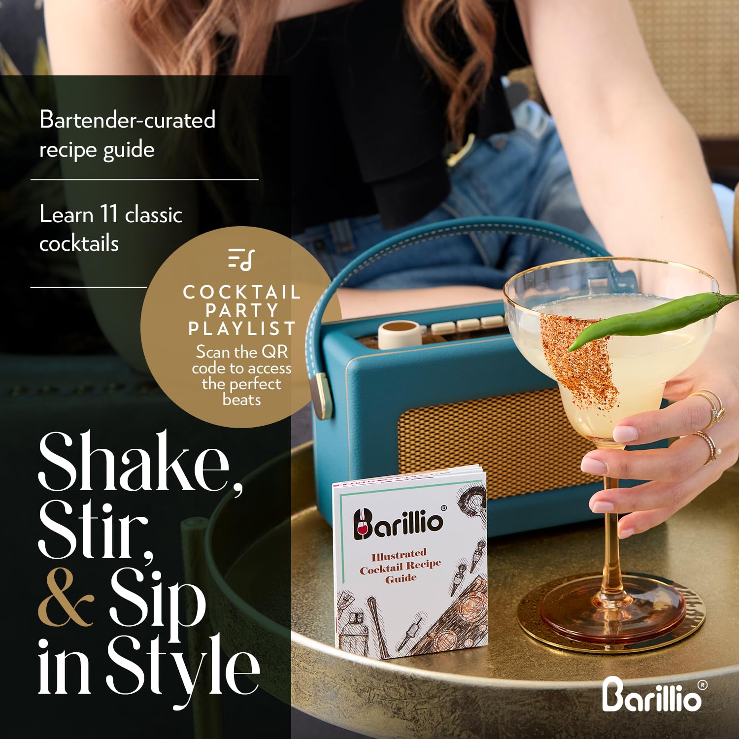 Barillio kit de coctelería doméstico: perfecto para empezar a explorar mixología