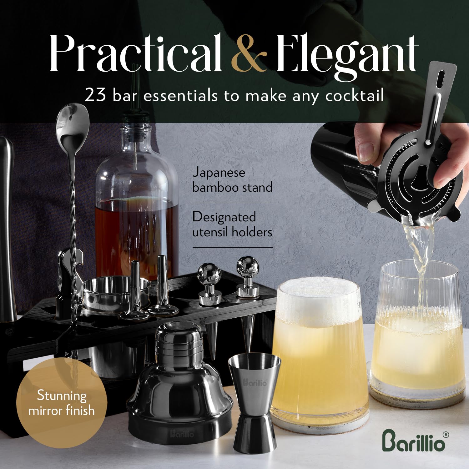 Barillio libro-recetas, inspira mezclas profesionales para tus noches de cocteles.