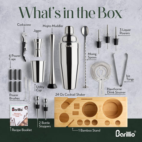 Barillio muddler de acero para triturar ingredientes frescos.