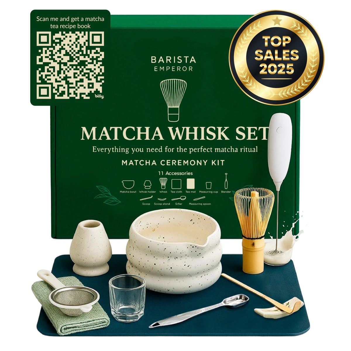 Barista Emperor tazon para matcha, ideal para una experiencia ceremonial en casa