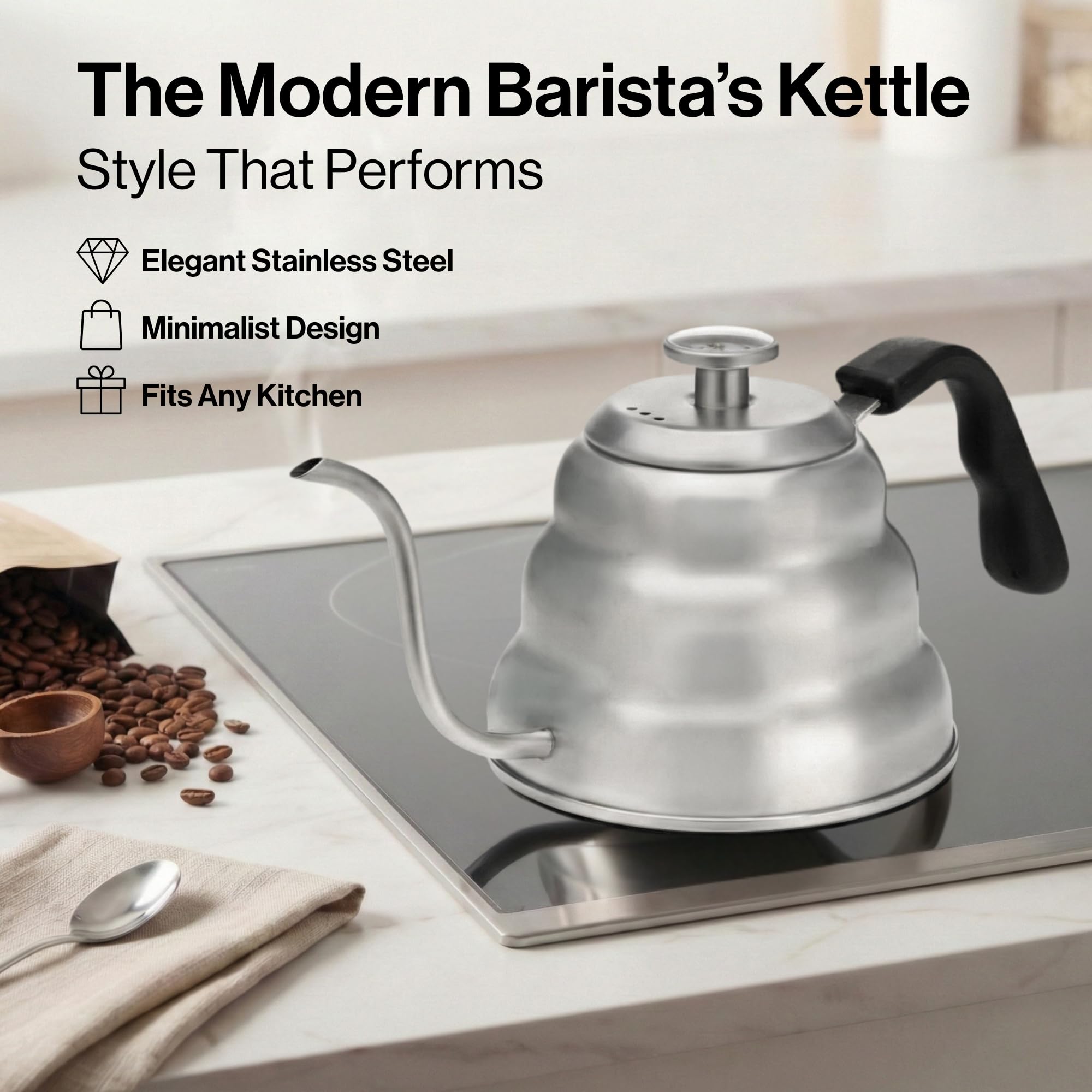 Barista Warrior apto para todo tipo de cocinas, incluidas inducción