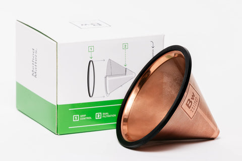 Barista Warrior filtro cono cobre para Hario V60 sabor más limpio