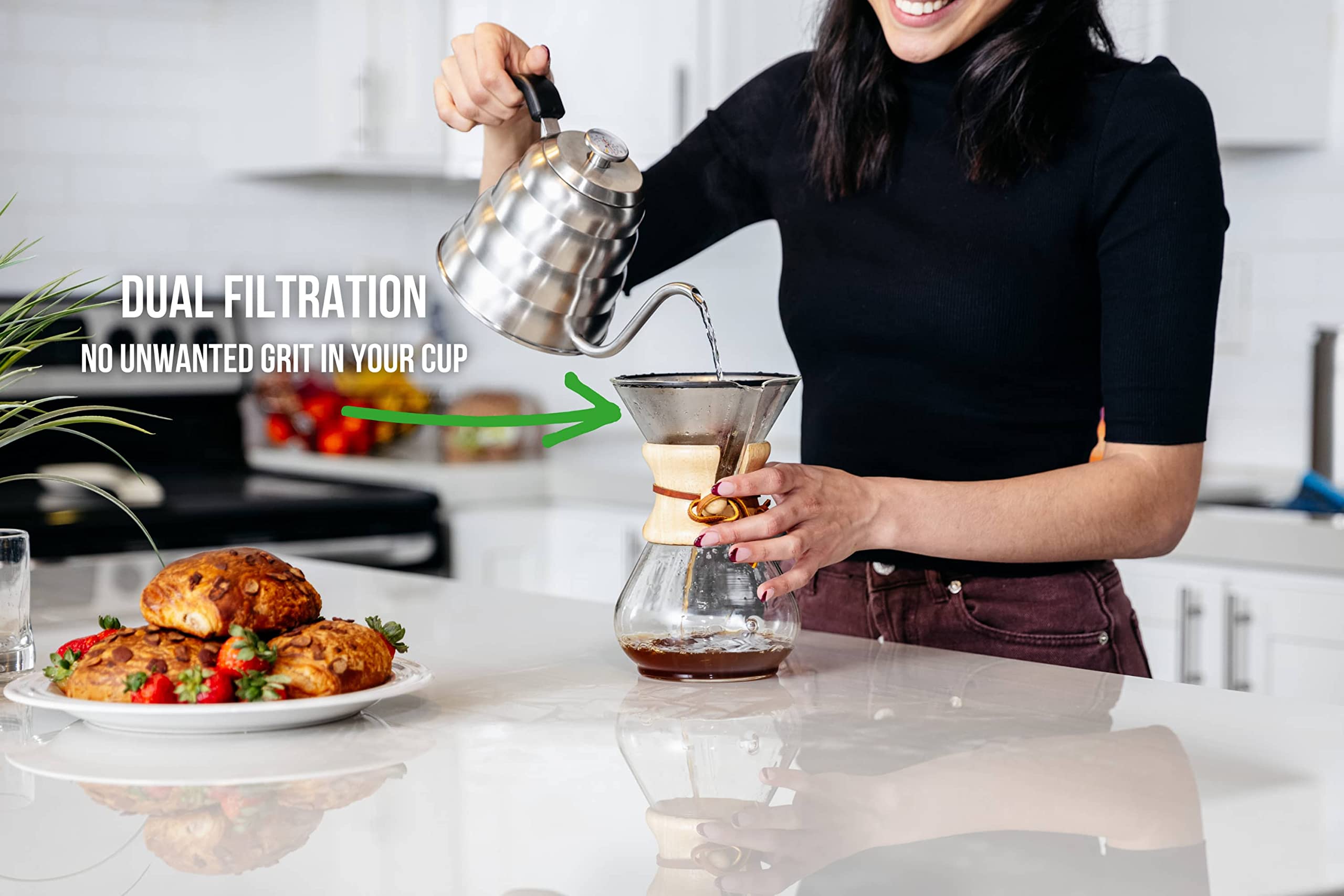 Barista Warrior filtro reutilizable para café reduce residuos y ahorro a largo plazo.