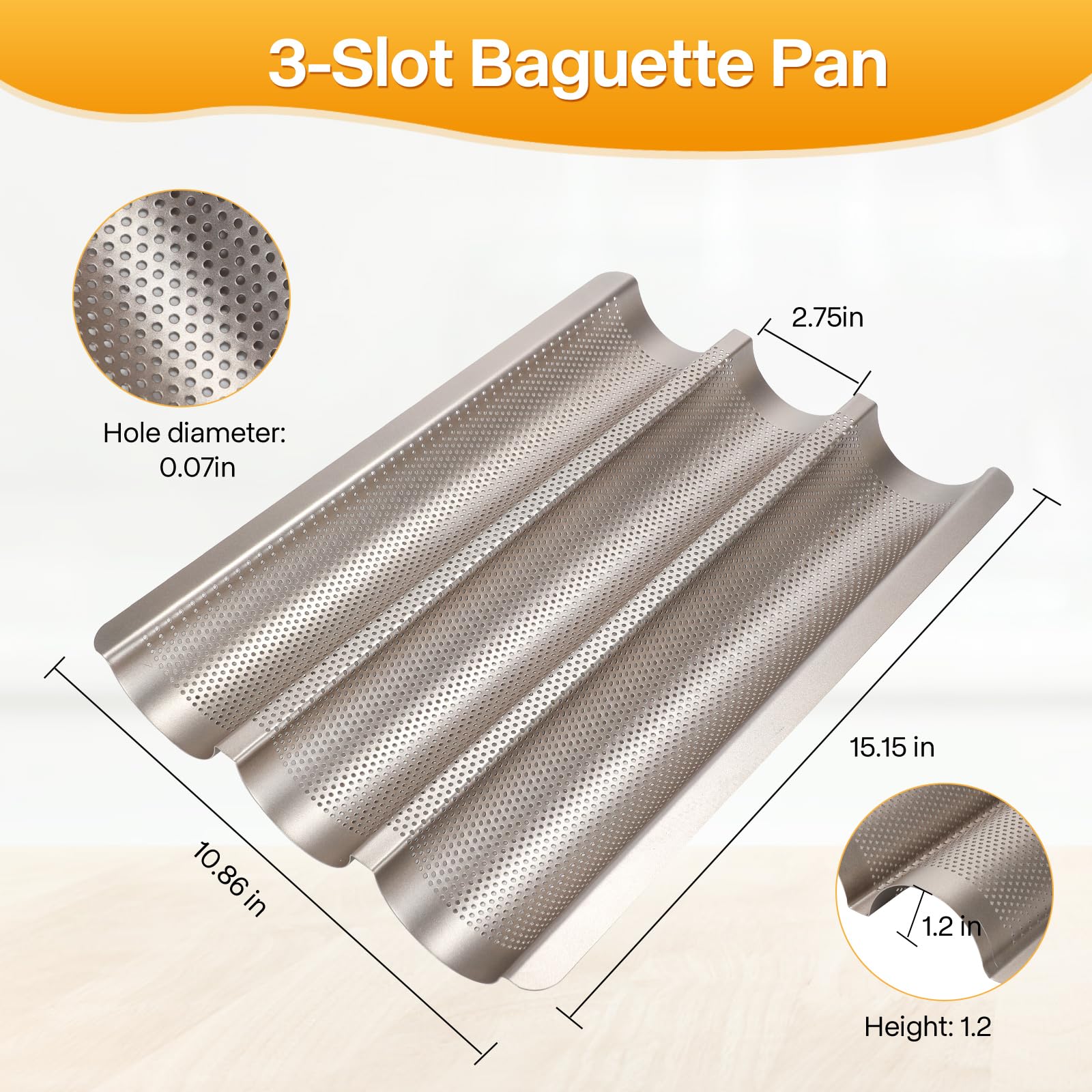 Barlket baguette crujiente en molde, ideal para horneado.
