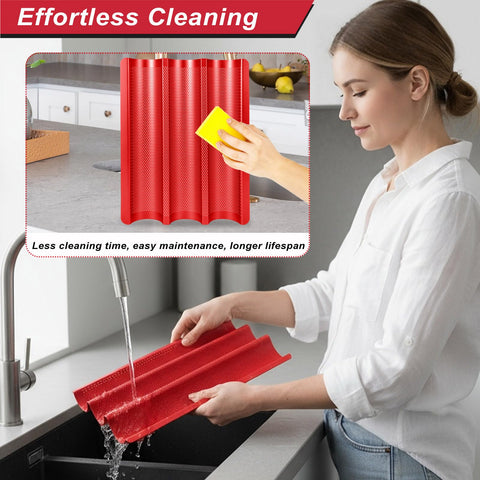 Barlket bandeja para panes largos: ideal para hogazas alargadas y baguettes caseras