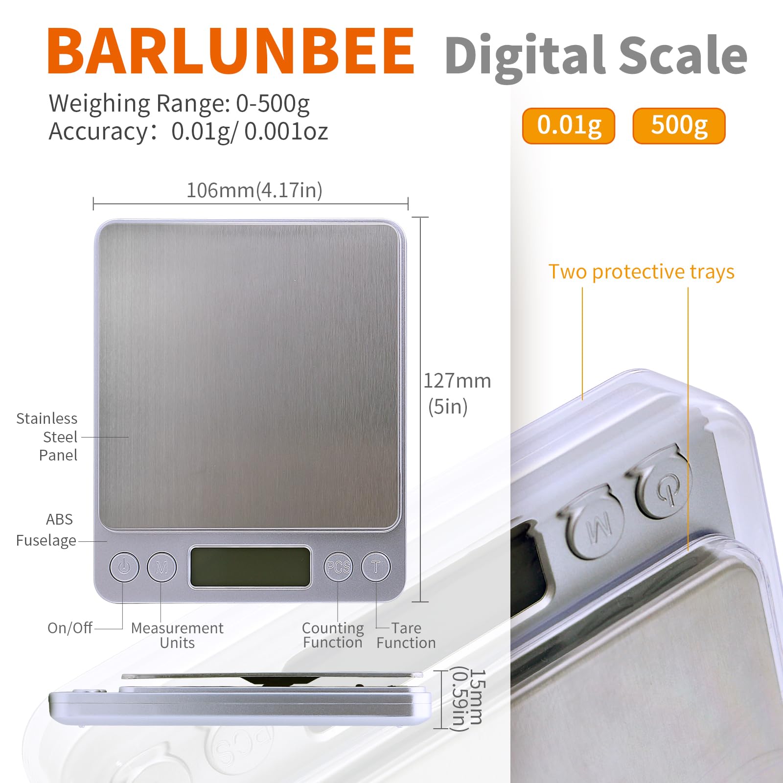 Barlunbee función contar piezas para objetos pequeños.