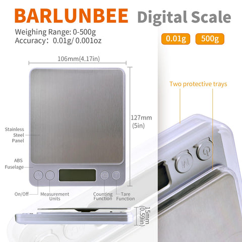 Barlunbee función contar piezas para objetos pequeños.