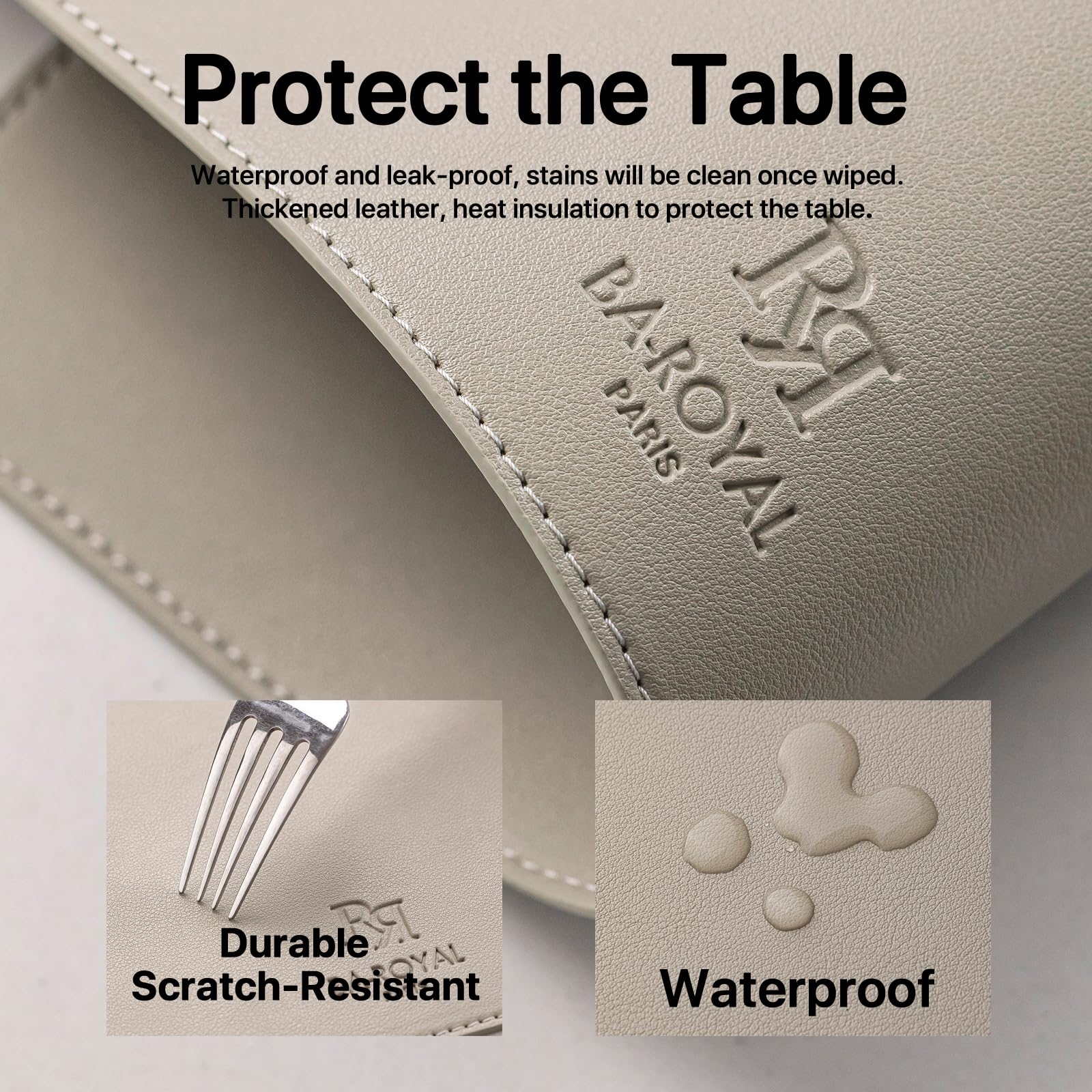 Baroyal mantel impermeable, Almendra-Abedul, evita manchas y derrames en comidas