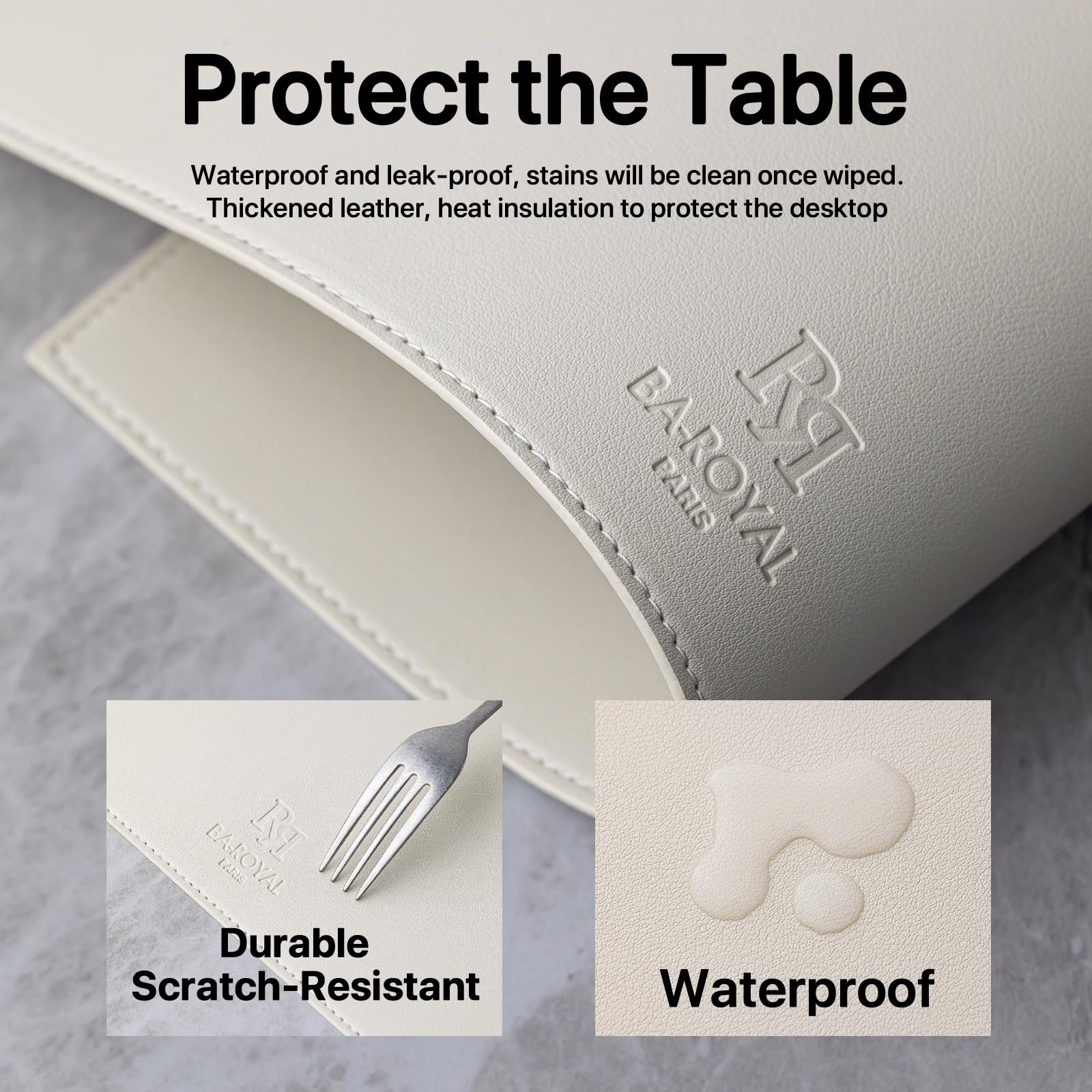 Baroyal manteles resistentes al calor hasta 80°C, ideales para platos calientes.