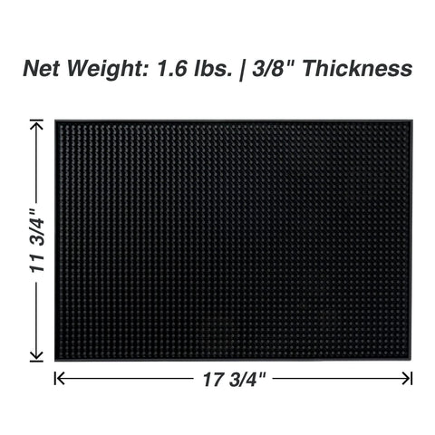 BARsics mat de PVC, superficie lisa y negra para barra.