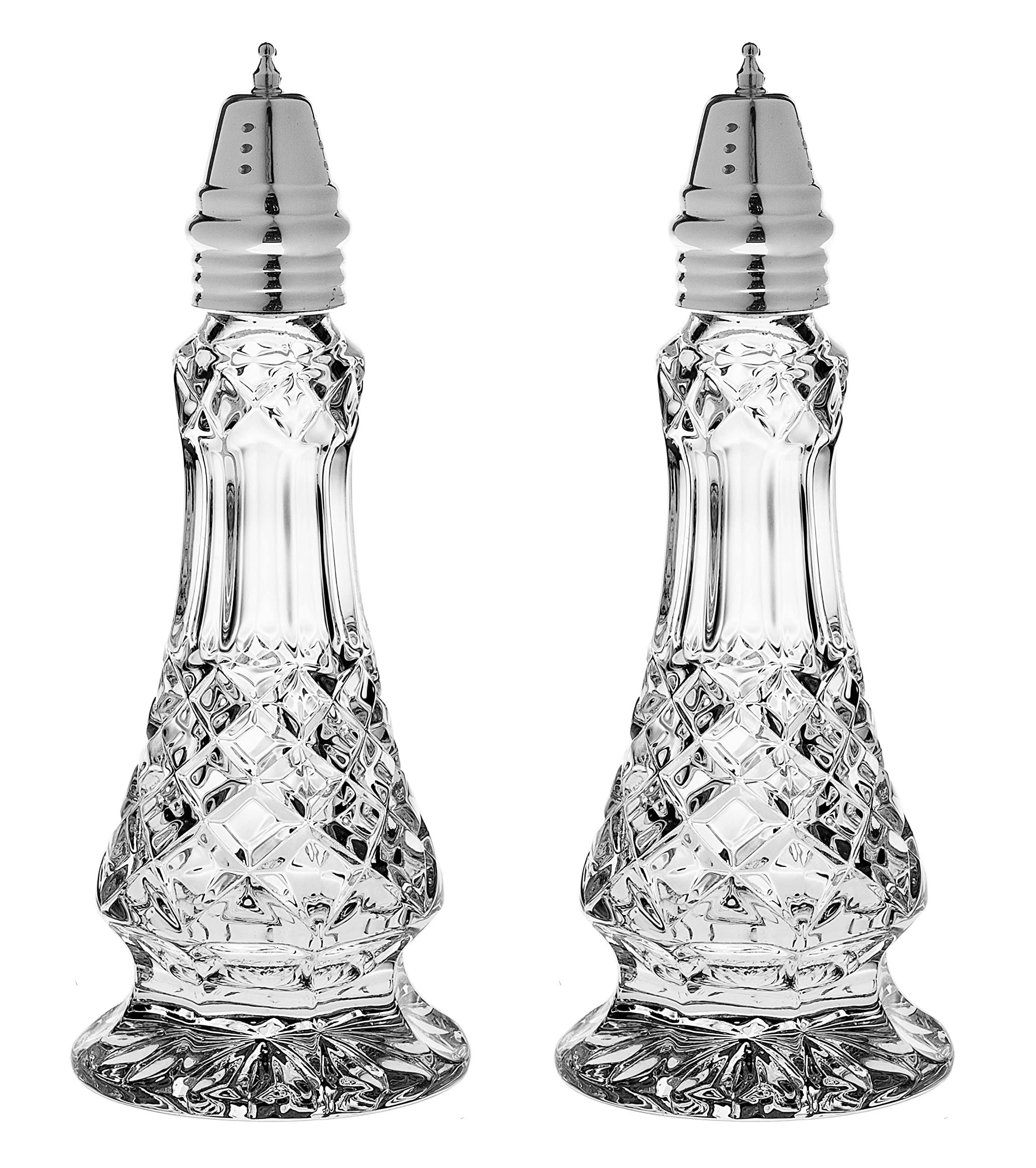 Conjunto Barski de sal y pimienta en cristal tallado, añade elegancia y versatilidad a la mesa