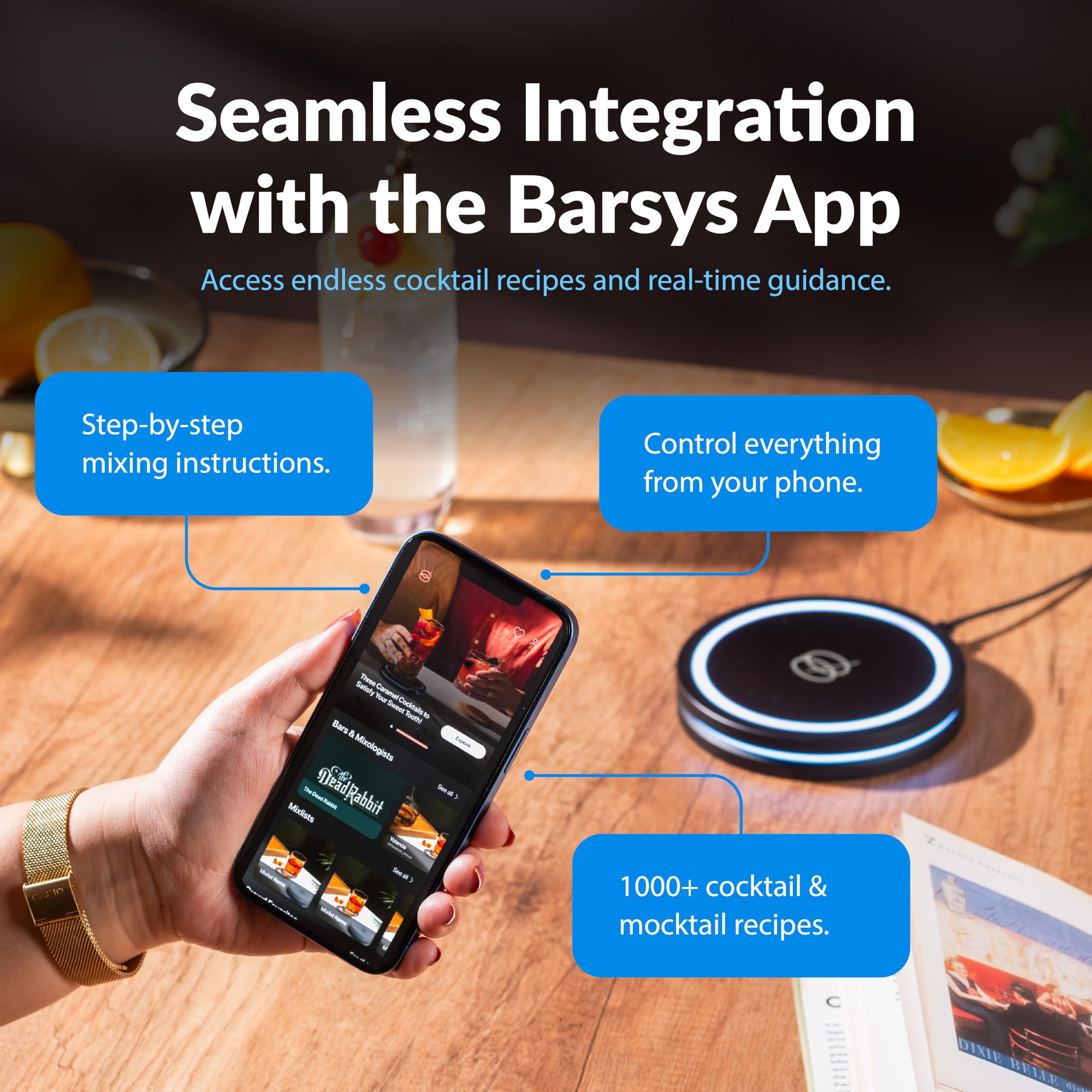 Transforma tu barra doméstica con Barsys en experiencias de coctelería.