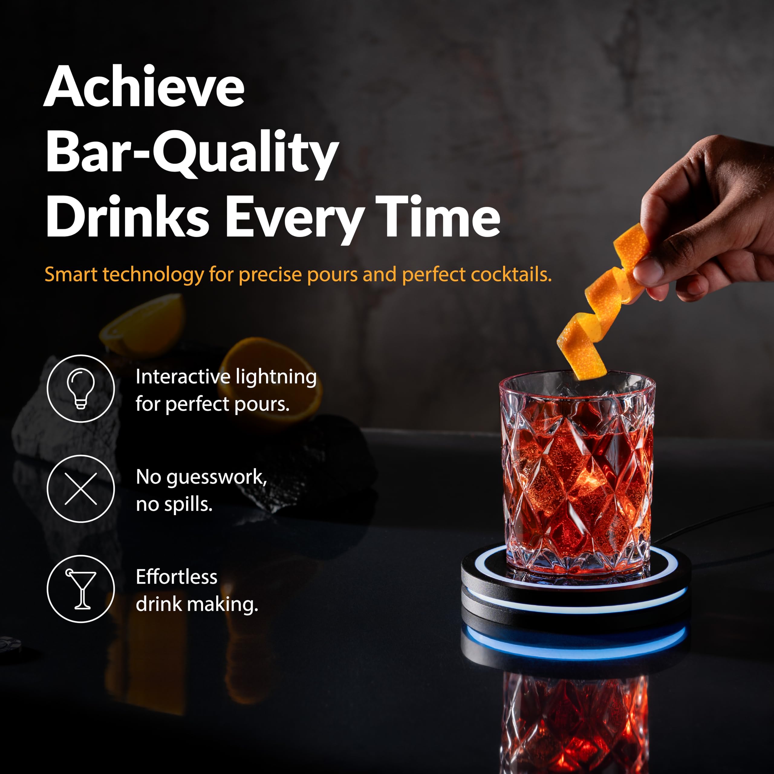Uso sencillo en casa para crear bebidas con precisión.