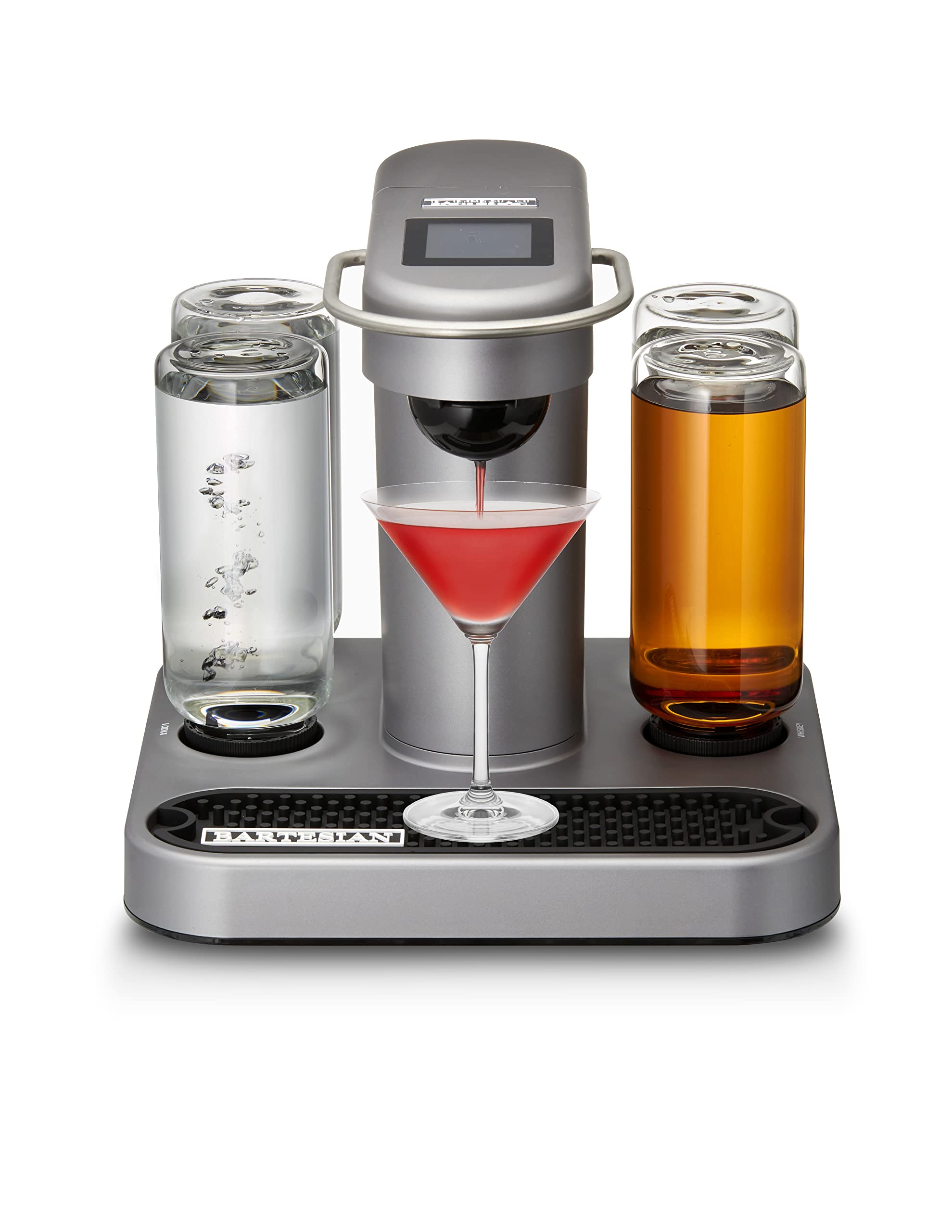 Bartesian muestra vertido de coctel balanceado, lista en segundos para reuniones