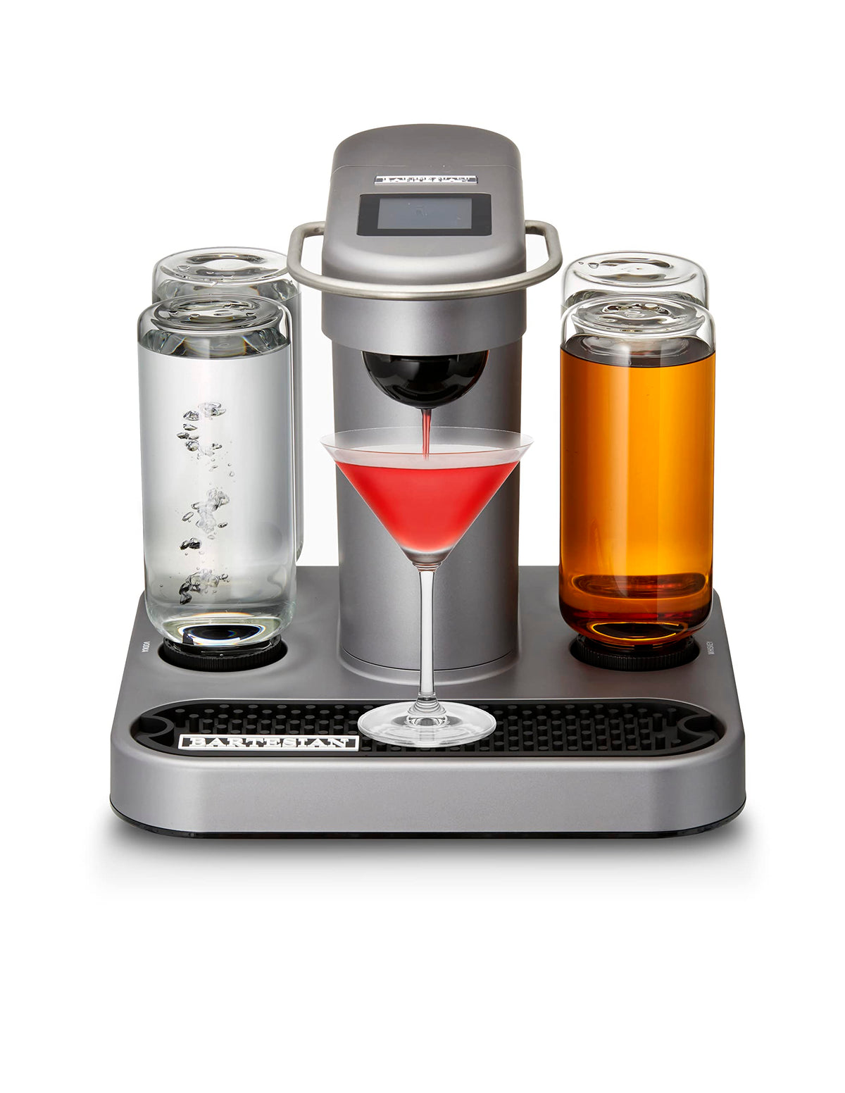 Bartesian muestra vertido de coctel balanceado, lista en segundos para reuniones