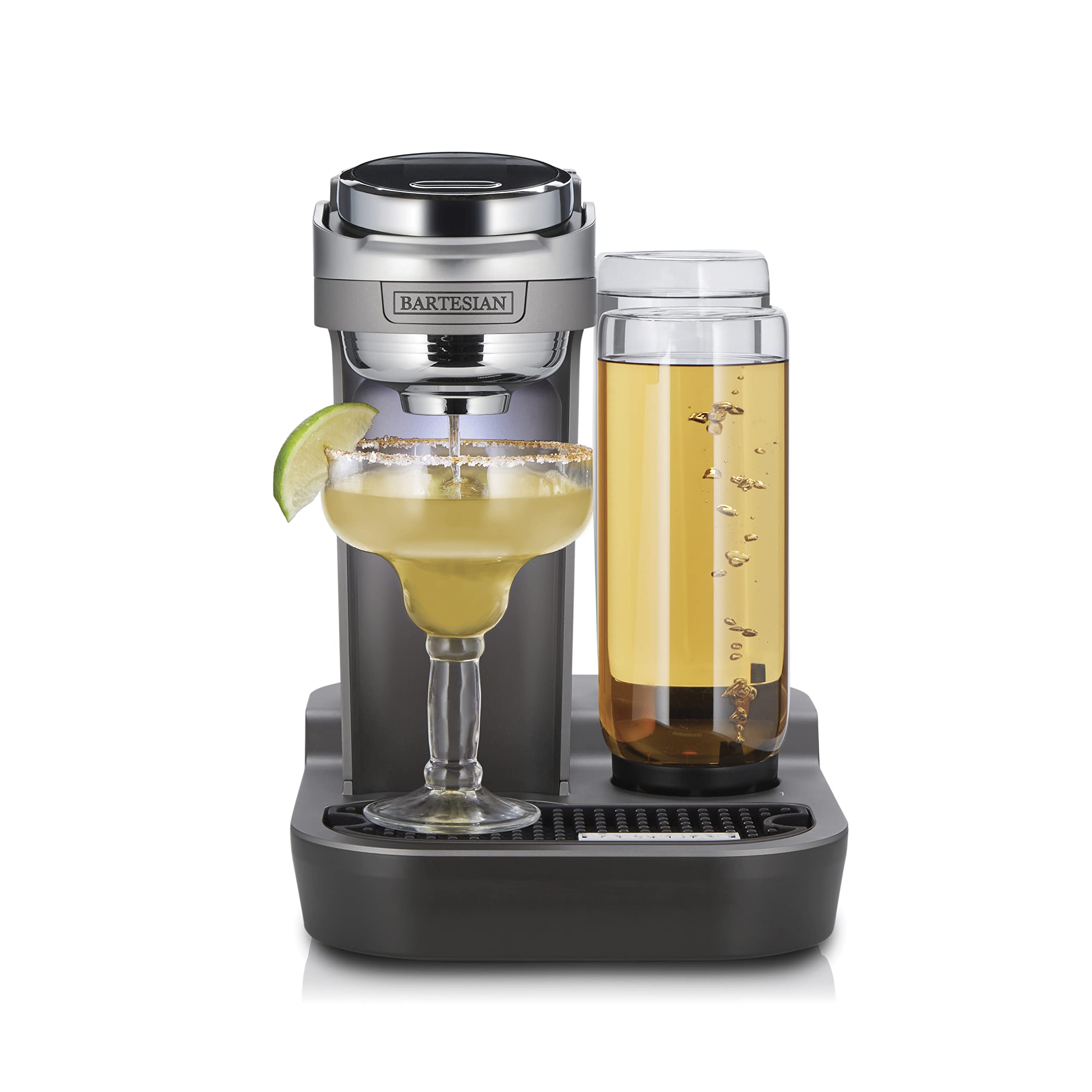 Bartesian Duet, máquina-cocteles-compacta, lista para preparar bebidas en casa con estilo.