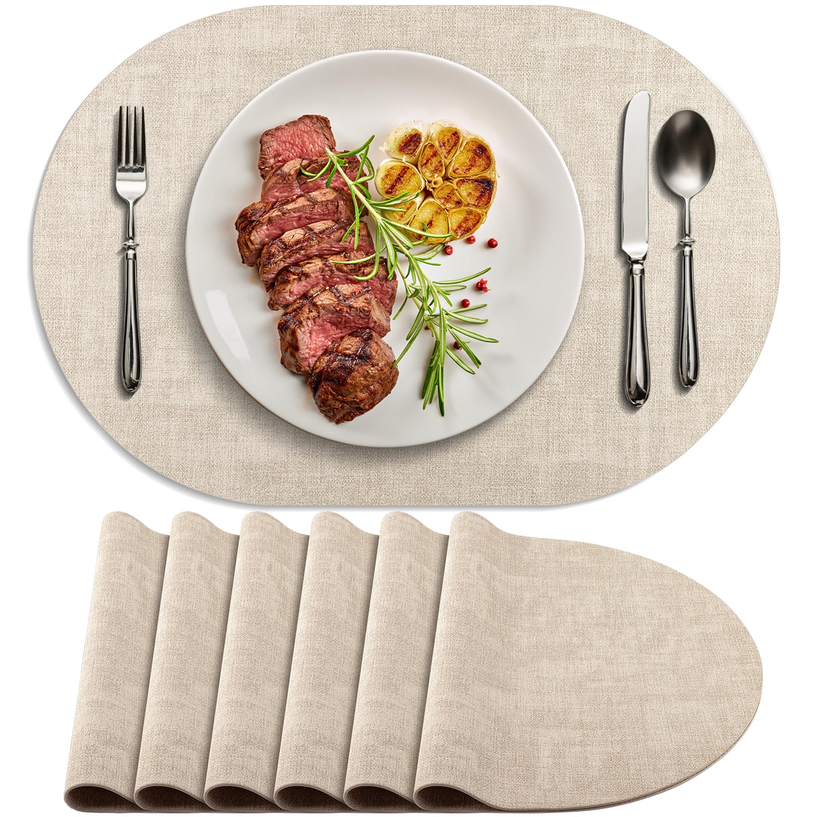 BARTHKIT mantel oval antideslizante con doble capa para una mesa estable.