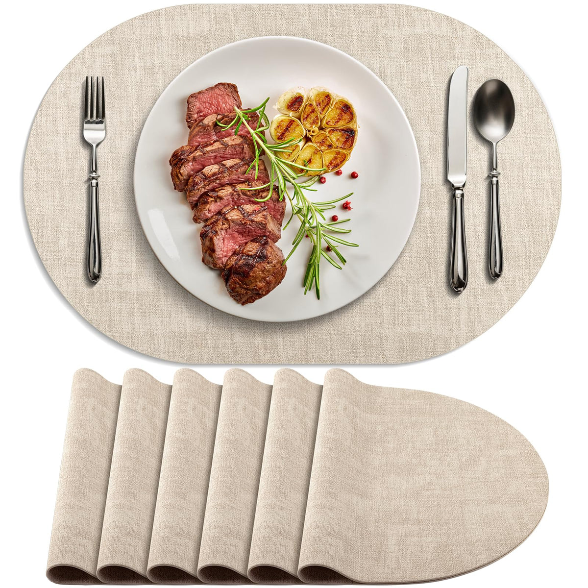 BARTHKIT mantel oval antideslizante con doble capa para una mesa estable.