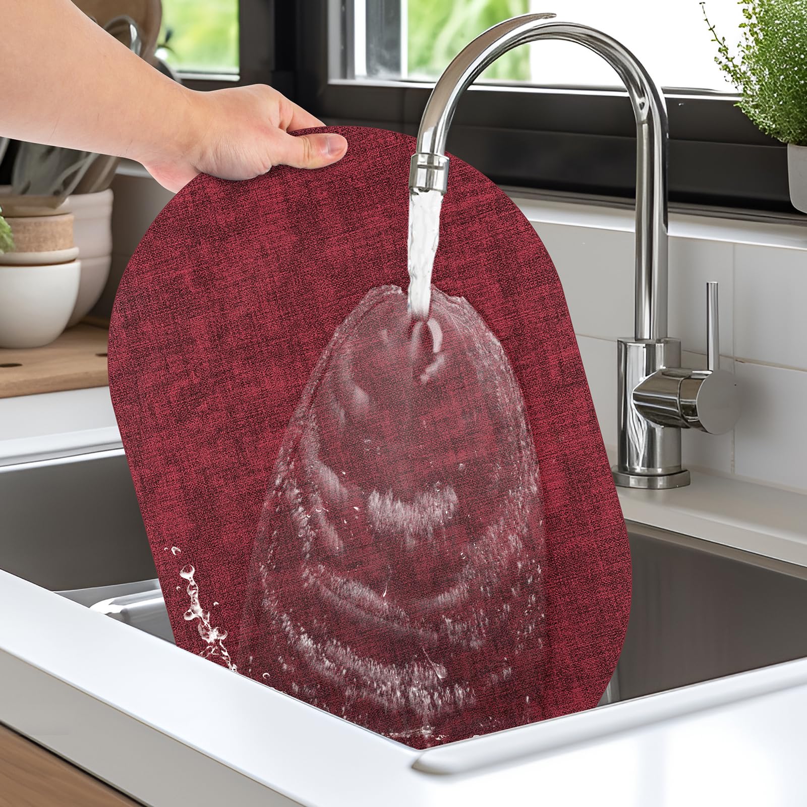 BARTHKIT mantel oval fácil de limpiar, solo pasa un paño húmedo