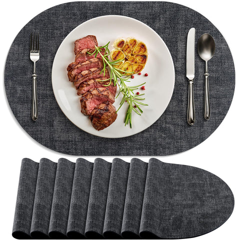 BARTHKIT manteles ovalados antideslizantes, ideal para comidas estables en cualquier mesa.