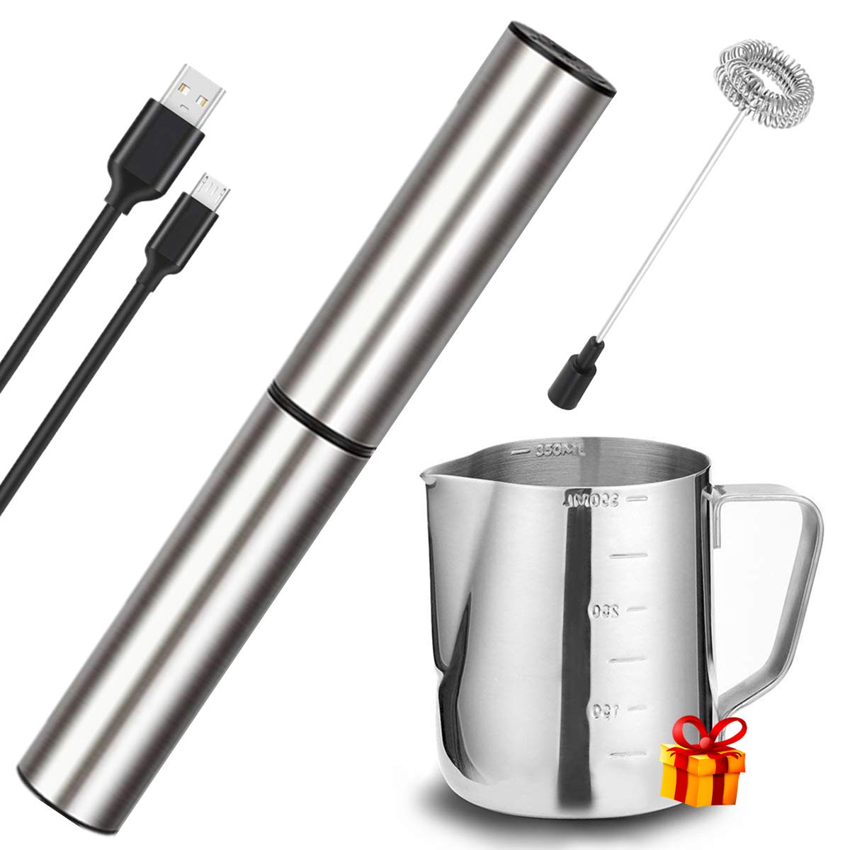 Basecent batidora eléctrica espuma leche para cappuccino suave y cremoso.