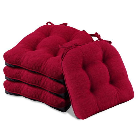 Cojín Basic Beyond para silla de comedor en rojo, aporta comodidad y color.