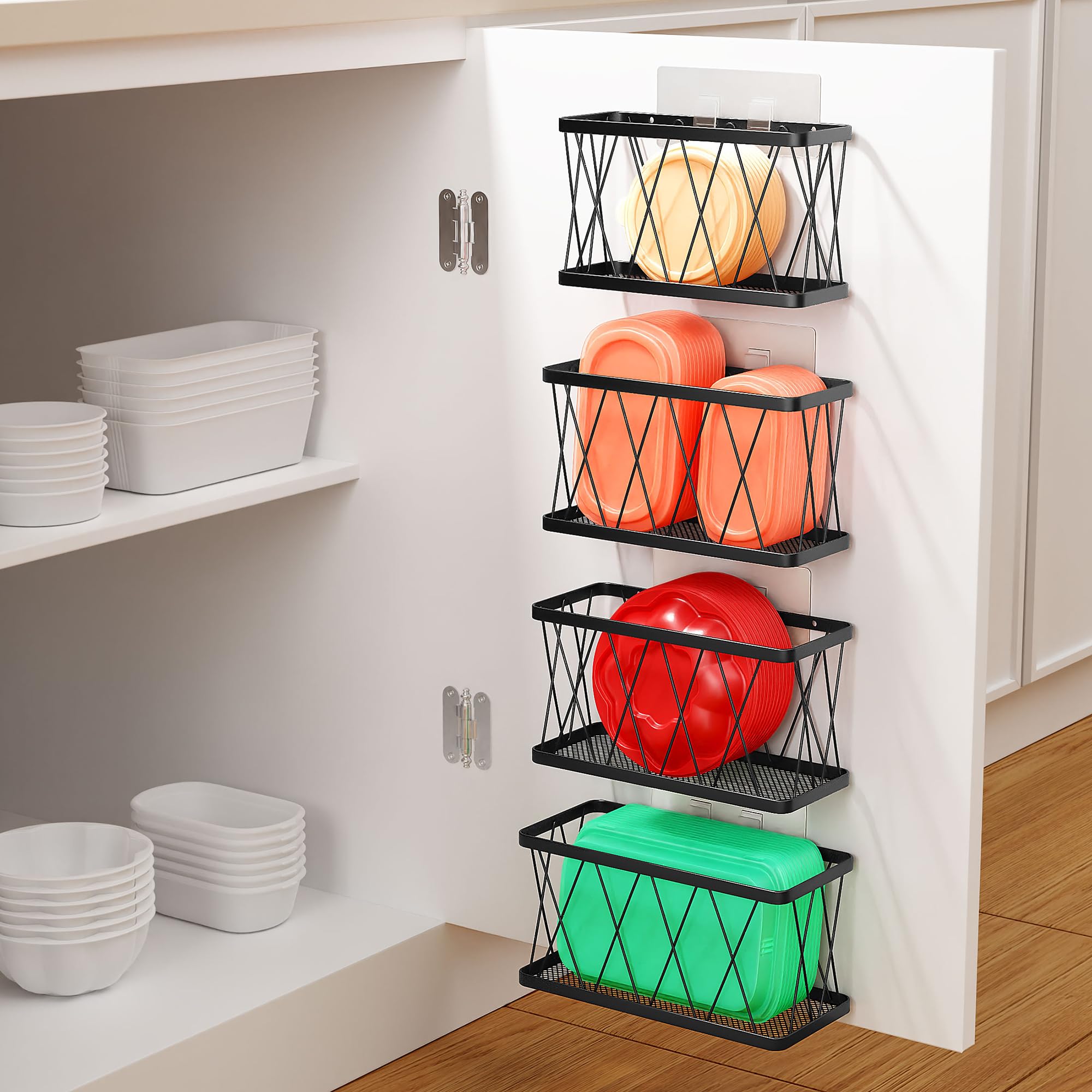 BasicForm 4 organizadores para la puerta del armario, ahorro de espacio en la cocina.