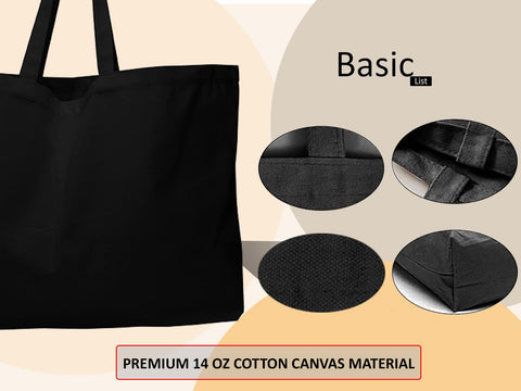 BasicList bolsa de algodón canvas 14 oz para mayor durabilidad.