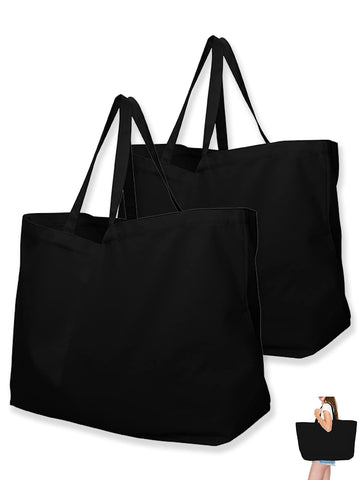 BasicList: bolsa extragrande de lona abierta para compras diarias.